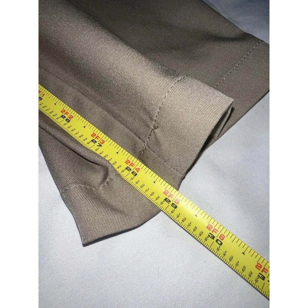 Haggar Cool Right Performance Flex Mens Pants 34 x 29 Khaki Chino Straight Fit